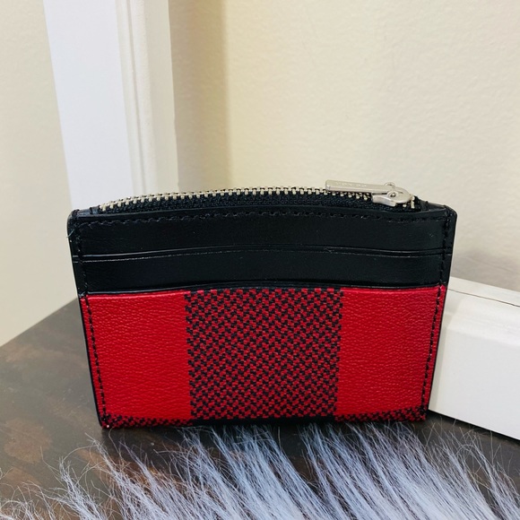 COACH Buffalo Plaid Card Case - Picture 3 of 10